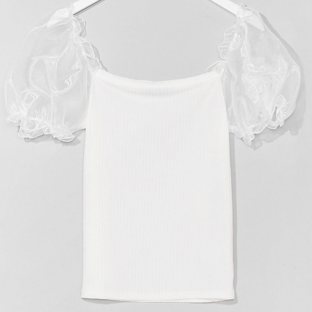 Organza Puff Sleeve top